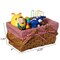 Double Handle Woodchip Basket with Liner - Perfect as Toy Organizer, Storing Fresh Fruits or Safeguarding Your Must-Have Beach Essentials for Unforgettable Holidays or Picnic Parties